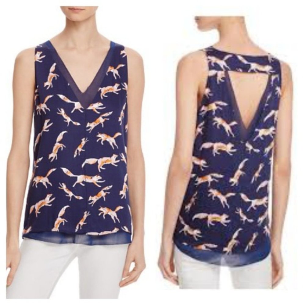 Cooper & Ella Harper Double V Tank Fox Print - Medium